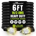 thumbnail image 1 of Cable de extensión LifeSupplyUSA de 6 pies, calibre 14/3, 125 V, 1875 W, negro, 1 of 8