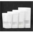 thumbnail image 4 of fafa-50 Pack Kraft Pouch, Kraft Paper Zip Lock Food Bag Cookie Tea Bag Stand Up Reusable Sealing Pouches with Transparent Frosted Window for Candy Coffee Beans Storage Tea(3.5 * 5.5in), 4 of 4