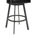 thumbnail image 5 of Armen Living Dione 30" Metal & Faux Leather Barstool in Black/Mineral, 5 of 5