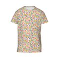 thumbnail image 4 of Wukai Watercolor Wildflowers Youth Unisex Short Sleeve T-Shirt for Boys, Girls, Teens, and Kids-X-Small, 4 of 7