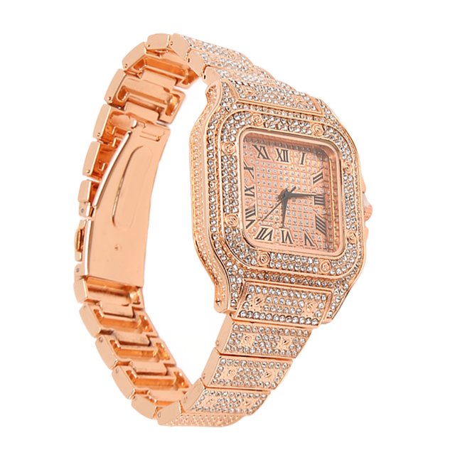 Reloj De Cuarzo Con Diamantes De Imitación, Reloj De Cuarzo De aleación Para Mujer, Elegante Para Negocios