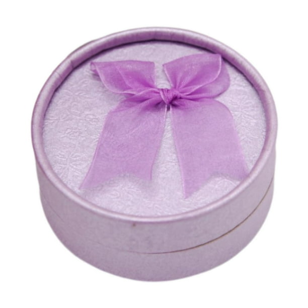 Organizador de joyas, caja para anillos, regalo de viaje para mujeres, estuche para guardar joyas Púrpura