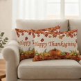 thumbnail image 2 of Orange Maple Outdoor Waterproof Pillow Covers, Thanksgiving Pumpkin Autumn Fruit Vintage Decorative Rectangle Throw Pillowcase Sofa Cushion Sham for Patio/Couch/Chair, 20"x12" 2 Pack, 2 of 8