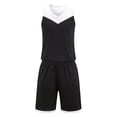 thumbnail image 6 of XINXIAOO Basketball Sets Quick Dry Black Sleeveless T Shirts and Shorts Team Uniforms for Men/Women/Youth 17-18 Years, 6 of 6