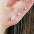 thumbnail image 5 of Tiny Twinkle Crystal Push Pin Stud Earrings, 5 of 6