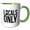 Green/White, variant on 3drose, Locals Only Rhode Island, 11oz Two-tone Black Mug