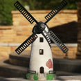thumbnail image 1 of Esculturas y estatuas de jardín Molino de viento solar Faro Modelo artesanal Escultura Estatua Jardín Resina impermeable Decoración de césped Regalo - 21 * 21 * 35., 1 of 4