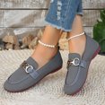 thumbnail image 3 of Yungyresw Womens Loafers Shoes Fashion Low Top Comfortable Slip on Flats Round Toe Business Office Work Casual Dress Shoes Gray 36, 3 of 9