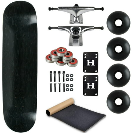 Blank Skateboard Complete 7.5  Black with Silver Trucks and Black Wheels price history on PriceWatchPro