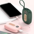 thumbnail image 4 of Seitruly Calentador de manos de bolsillo de 10000 mAh, Mini USB 2 en 1, dispositivo de calefacción con cuerda, 3 engranajes, banco de energía Baterías de general Rosado, 4 of 6