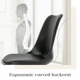 thumbnail image 4 of Dining Chairs Set of 4 Mid-Century Modern Dinning Chairs, Upholstered Dining Accent Chairs Living Room Bedroom Kitchen Outdoor Lounge Chair, PU Leather Cushion, Wood Legs with Anti-Slip, Black, 4 of 9