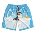 thumbnail image 4 of Bixox Men's Collie in Bathtub printing Casual Classic Fit Short Summer Beach Shorts, 4 of 6