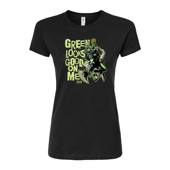 Marvel Spider-Man - St. Patrick's Day Green Looks Good On Me - Juniors Fitted Graphic T-Shirt