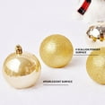 COFEST 72PCS Christmas Tree Ornaments, PVC Glitter Baubles Balls