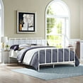 thumbnail image 2 of Platform Bed Frame, Queen, White, Stainless Metal, Industrial Bedroom, Modern Contemporary HB35048, 2 of 6