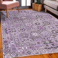 thumbnail image 3 of Vintage Decorative Rug, Bohemian Inspired Mandala Look Floral Ornaments in Octagon Cells Pattern, Quality Carpet for Bedroom Dorm and Living Room, 6 Sizes, Lavender Blue, by Ambesonne, 3 of 4