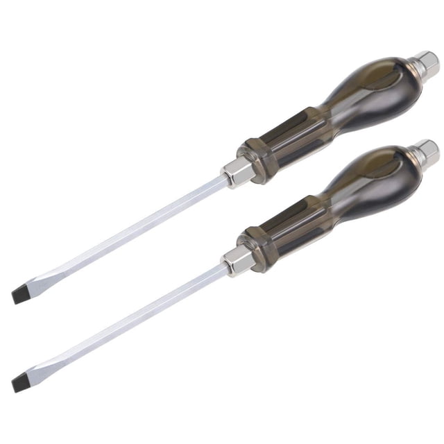 uxcell 7mm Slotted Impact Screwdriver, 6-Inch Keystone Demolition Driver Magnetic, 2 Pack