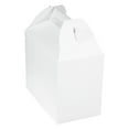 thumbnail image 3 of [25 PACK] White Treat Gift Boxes - Paper Gable Boxes, Paper Lunch Boxes with Handle, Barn Boxes - Birthday's, Weddings, Baby Shower Favor Box, Restaurant to go Box 9 x 5 x 6.75 inches, 3 of 4