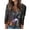 #148-Orange, variant on Craaazy Halloween Plus Size Casual Tops for Women Solid Color V Neck 3/4 Length Sleeve Halloween Printed Stretch Autumn Festival Daily Wear Blouse