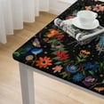 thumbnail image 4 of WYYP Blue Butterfly Moon Flower Botanical Floral Plant Boho Cozy Decor Nap Full width Tablecloth white, 4 of 7