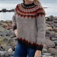 thumbnail image 4 of Bovemsi Womens Sweaters Pullover Fall Winter Casual Loose Long Sleeve Knitted Tops Cute Sweaters, 4 of 5