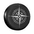 thumbnail image 1 of Custom Compass With World Map Spare Wheel Tire Cover for Suzuki Cardinal Points Of Earth Vehicle Accessories 14" 15" 16" 17", 1 of 5
