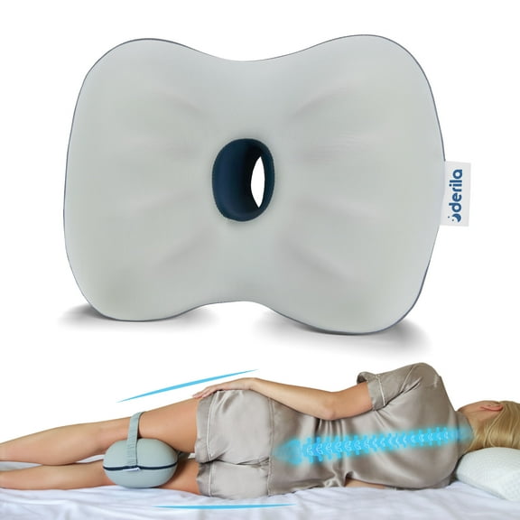 Derila Orthopedic Memory Foam Knee Pillow for Side Sleepers, Pain Relief and Support