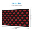 thumbnail image 2 of Xecao Red Beautiful Lips for Waterproof Mouse Pad - Extended Contour Mouse Mat, Large Gaming Mousepad Laptop Keyboard Mat with Non-Slip Rubber Base, 2 of 8