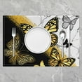 thumbnail image 2 of Manfei Gold Black Butterfly Place Mats Set of 4 for in Door Dinning, Aesthetic Marble Table Place Mats for in Door Dining, Wild Animal Table Mats for Dining Table, Stylish Room Decor, 2 of 4