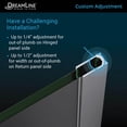 thumbnail image 3 of DreamLine Unidoor-X 59 in. W x 30 3/8 in. D x 72 in. H Frameless Hinged Shower Enclosure in Chrome, 3 of 12