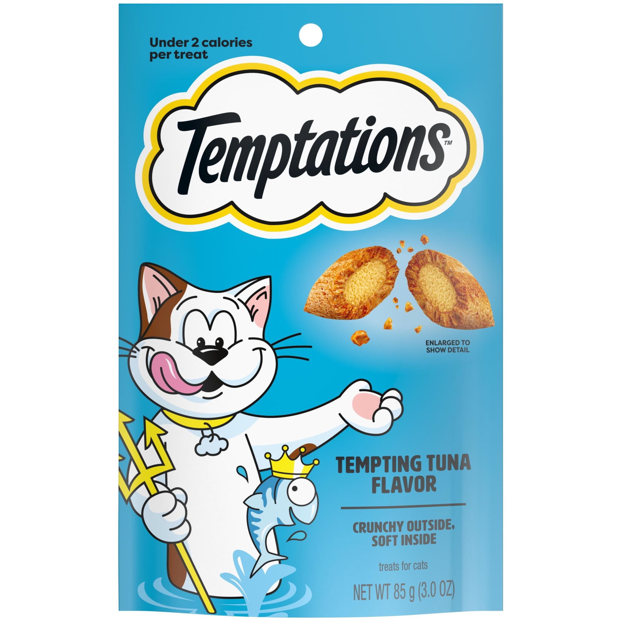 Temptations Classic Tempting Tuna Flavor Crunchy & Soft Cat Treats, 3 oz Pouch