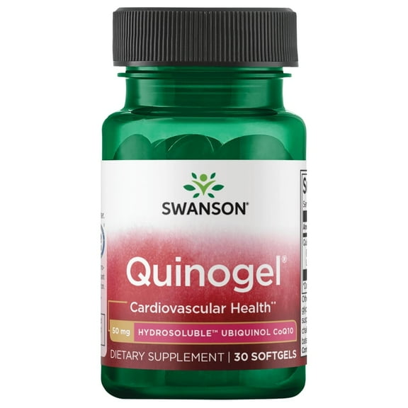 Swanson quinogel (hydrosoluble ubiquinol coq10) 50 mg 30 Softgels