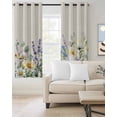 thumbnail image 2 of Spring Flowers Blackout Curtains 39 Inches Long, Farmhouse Botanical Floral Wildflowers 2 Panels, Thermal Insulated Room Darkening Drapes with Grommets, 27.5W x 39L Each Panel, 2 of 9