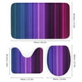 thumbnail image 3 of 3D Abstract Lines 4Pcs Shower Curtain Set Shower Curtain Set with Carpet Bath Mat, 3 of 7