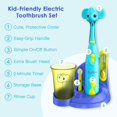 thumbnail image 4 of Kid's Electric Toothbrush Set & Replacement Heads 2 Pack - Ollie The Elephant, 4 of 8