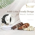 thumbnail image 7 of Women's Leather Belt for Jeans Pants Fashion Gold Buckle Ladies Dress Belt, 7 of 7