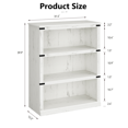thumbnail image 5 of 5-Layer Wooden Bookcase Storage Plus Storage Rack,Retro Open Display Bookshelf,Wooden and Steel Frame,Suitable for Bedroom, Living Room, 5 of 6