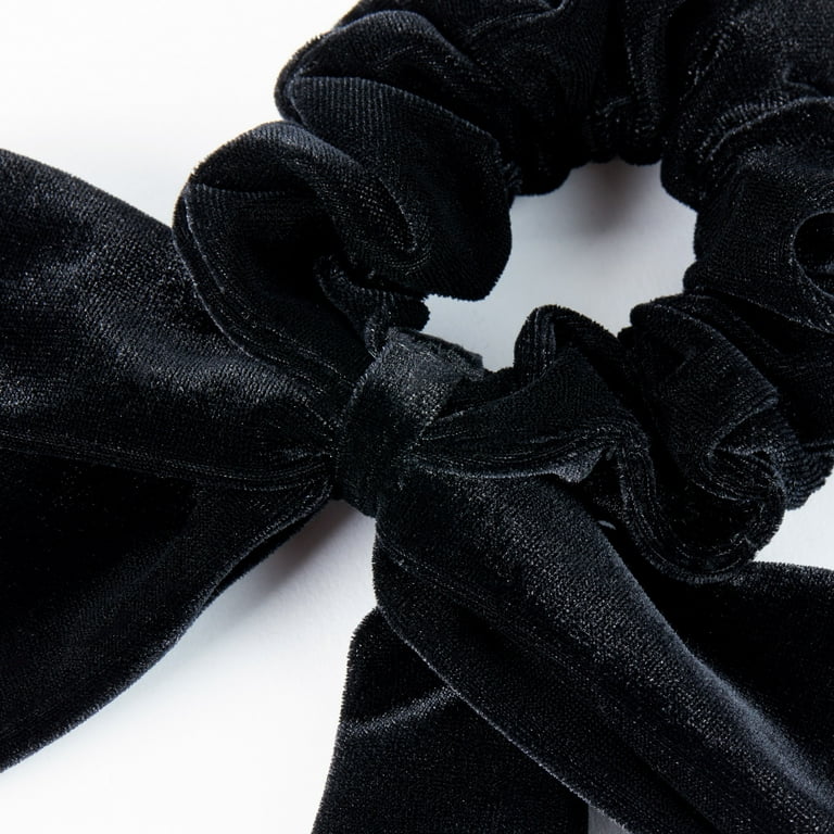 Black velvet scrunchie deals