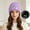 A1 Purple, variant on GILIGEGE Men Women Solid Color Ghost Embroidery Knit Beanie Hat,Cute Funny Spooky Goth Winter Skull Cap,Stylish Halloween Cuffed Beanie,Warm Soft Knitted Hat for Daily Holiday Wear Black