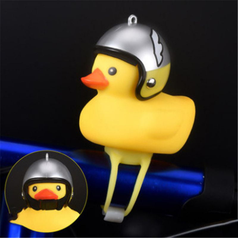 Allywit Cartoon Duck Head Light Shining Duck Bicycle Bells Handlebar Bicycle Accessories 