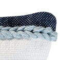 thumbnail image 3 of Foreside Home & Garden FIPL09254 Blue Decorative Striped Hand Woven 20x20 Outdoor Throw Pillow w/Pulled Yarn Accent, 3 of 5