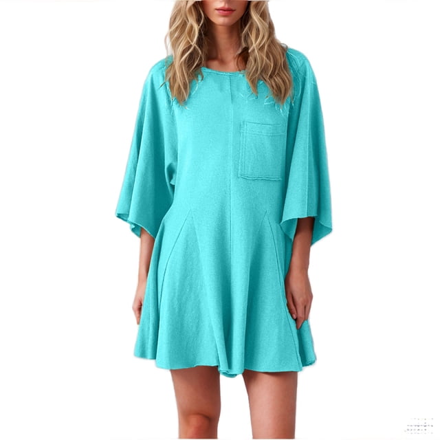 Besolor Combinaisons pour Femmes Décontractées Manches 3/4 Combinaisons Amples Shorts Larges Combinaisons avec Poches