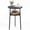 Black, variant on Costway 1 PCS 2-Tier Round Side Table with Storage Shelf, Metal Frame for Living Room Bedroom Black