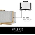 thumbnail image 2 of Hinkley Axis Two Light LED Medium Semi-Flush Mount Fixture - Hospitality Diffuser, Galerie Collection - Heritage Brass Finish w/Heathered Gray Slub Shade, 2 of 2