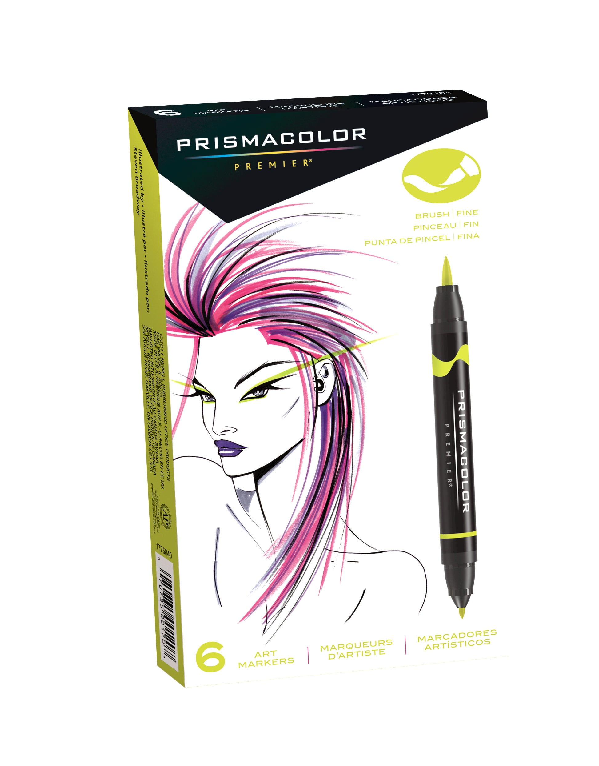 Prismacolor Brush Markers, Set of 8 - FLAX art & design