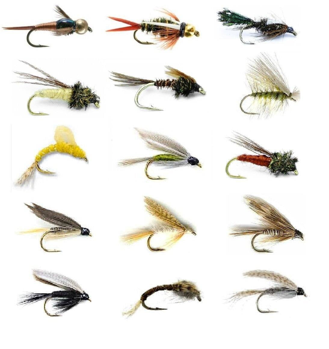 Fly Fishing Flies Assortment - Popular for Trout Fishing - 30 Wet Flies ...