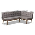thumbnail image 6 of Allora Modern L-Shape Gray Wood Dining Corner Sofa Bench, Gray (Set of 2), 6 of 6