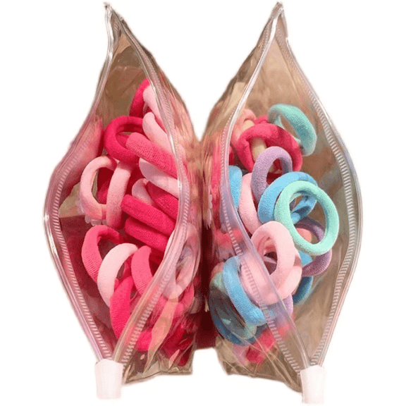 DESIGNICE 100Pcs Hair Ties Seamless Baby Hair Ties Small High-Elastic Hair Ties for Thick Hair