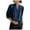 Navy, variant on Women's Elegant V Neck Long Sleeve Blouse Wrap Ruffle Loose Casual Drape Business Office Shirts Plain Tunic Tops(White,M)