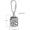 thumbnail image 2 of Tree of Life Cremation Urn Keychain Tree Memory Key Tag Urn Memorial Keychain-Ashes Keychain Cremation Jewelry for Ashes for Pet Cremation Key Ring, 2 of 5